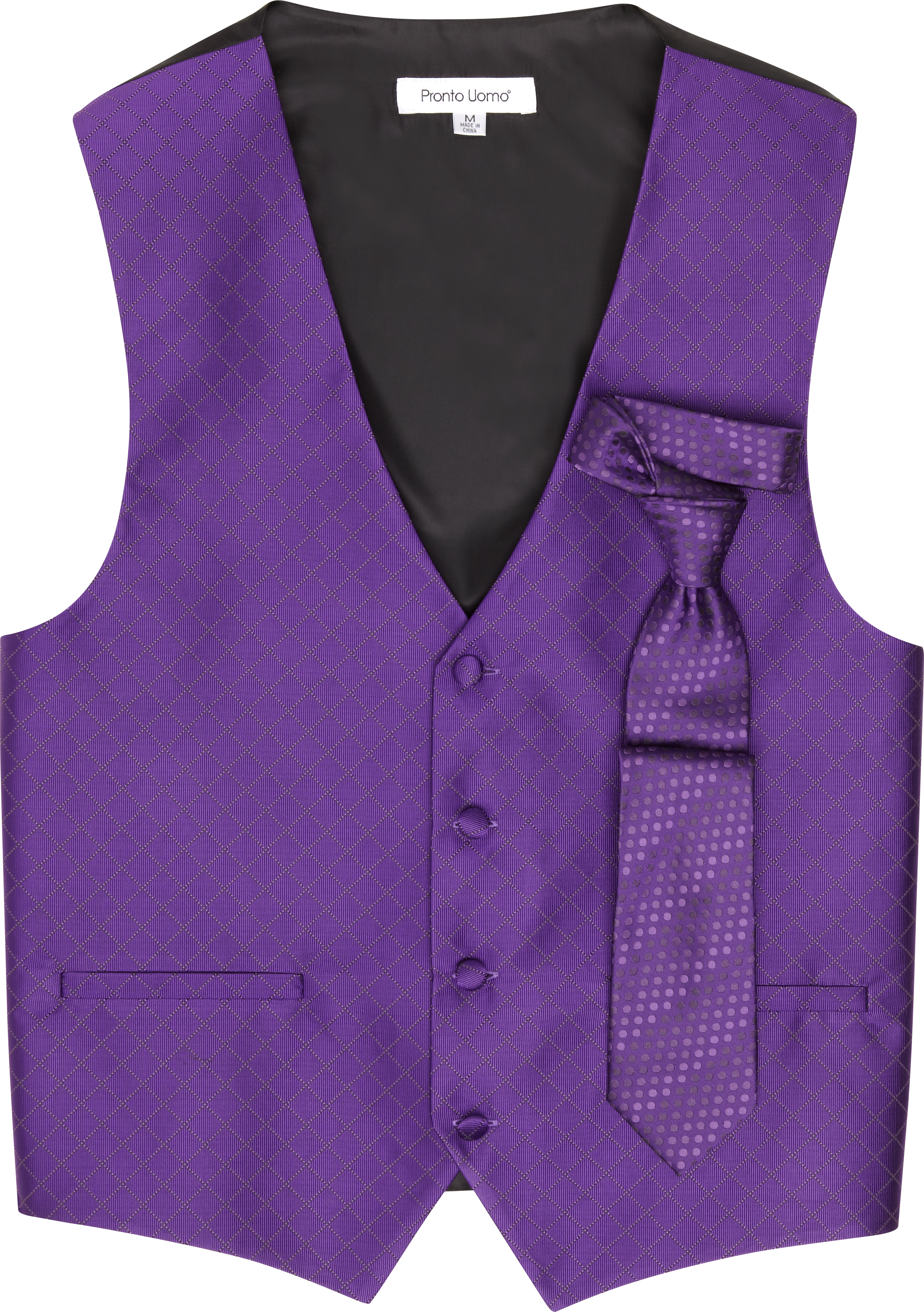 Pronto Uomo Purple Vest Set