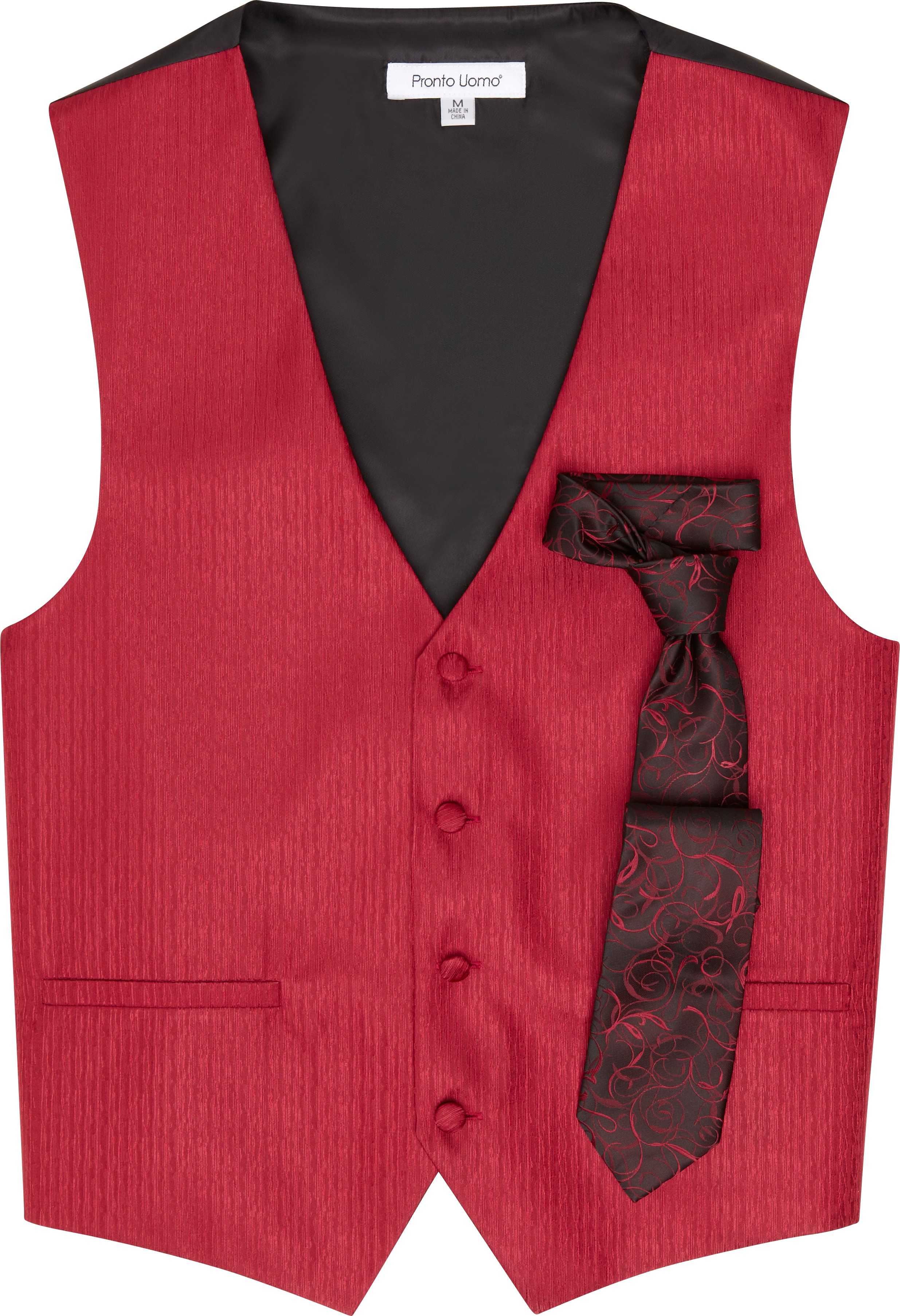Pronto Uomo Red Vest Set