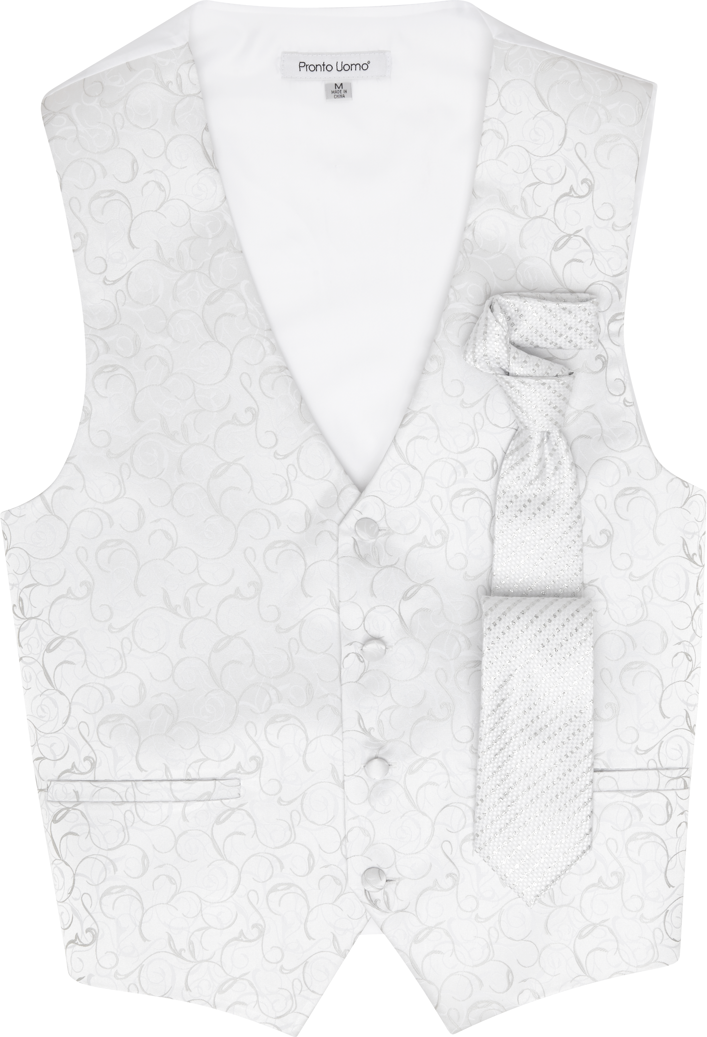 Pronto Uomo White Vest Set