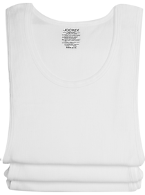 Jockey White Ribbed Tank (Three-Pack)