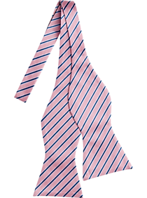Tommy Hilfiger Pink Stripe Bow Tie