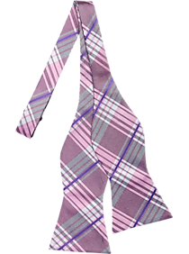 Tommy Hilfiger Pink Plaid Bow Tie