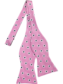 Tommy Hilfiger Pink Squares Bow Tie