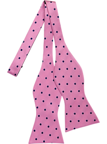 Tommy Hilfiger Pink & Navy Dot Bow Tie
