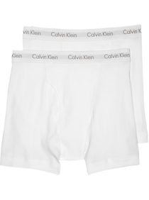 Calvin Klein White Tall Fit Cotton Classics Boxer Briefs 2-Pack
