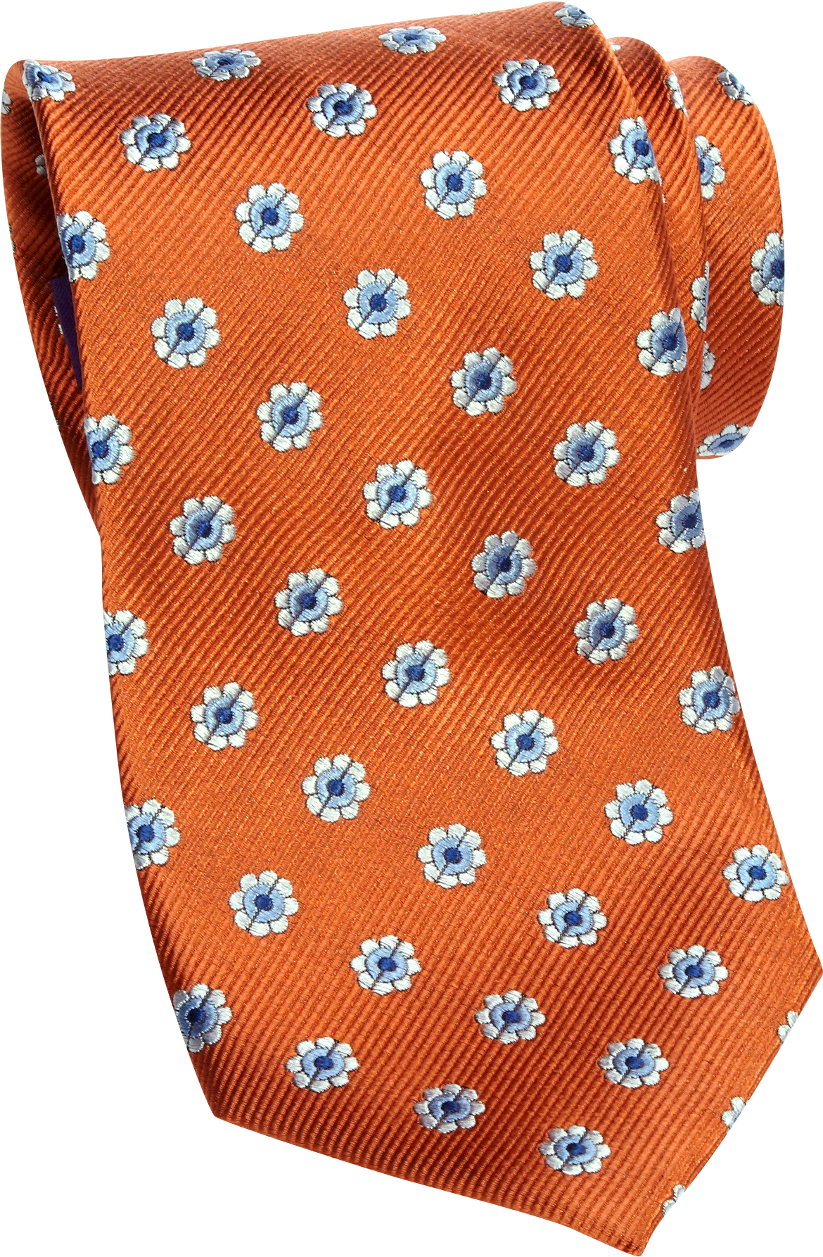 Burma Bibas Orange Floral Narrow Tie