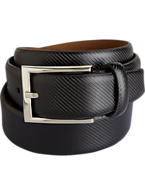 Men's Wearhouse Black Twill Embossed Belt