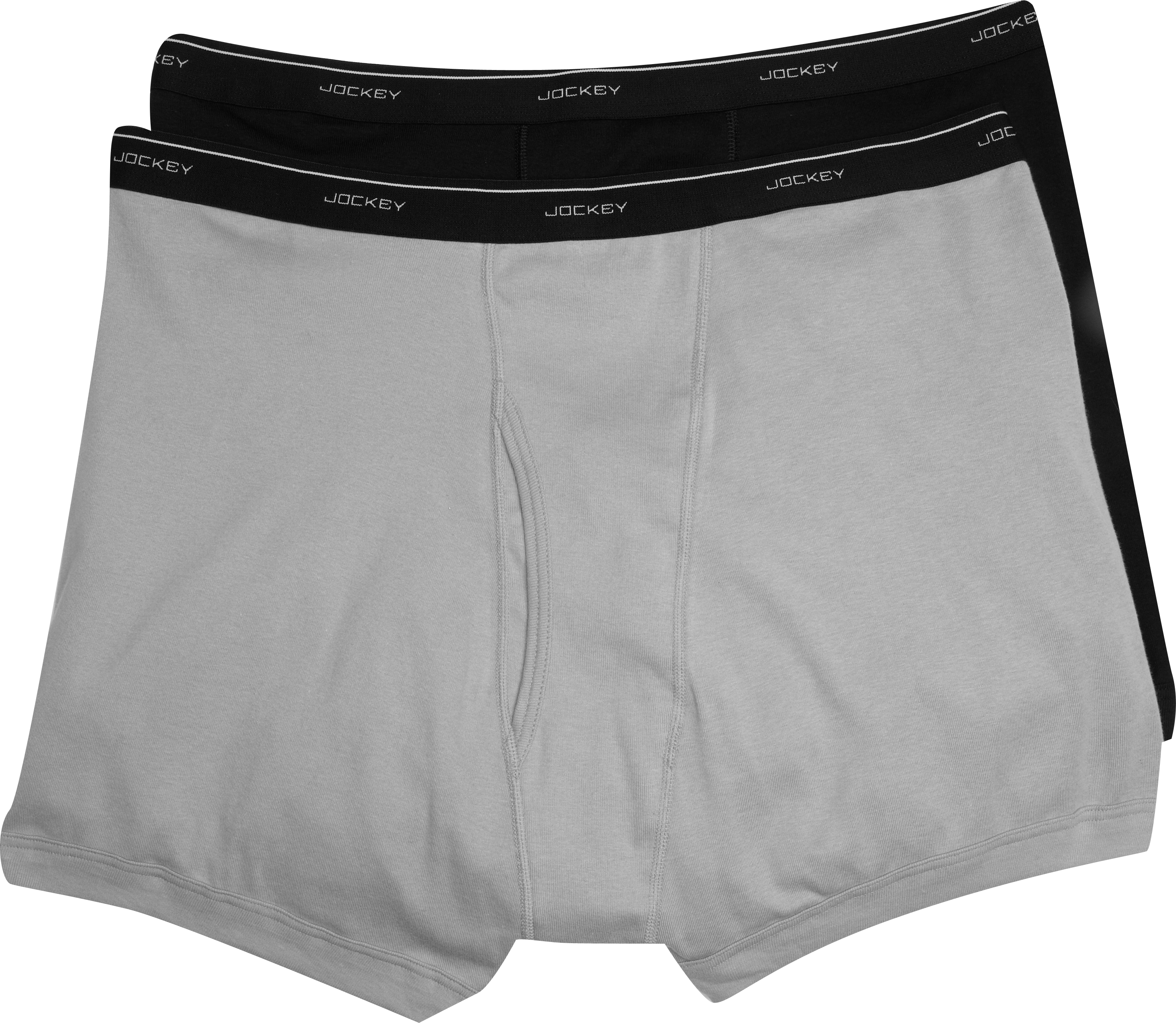 Jockey Black and Gray Boxer Briefs (Two-Pack)