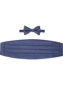 Calvin Klein Royal Blue Check Tie & Cummerbund Set