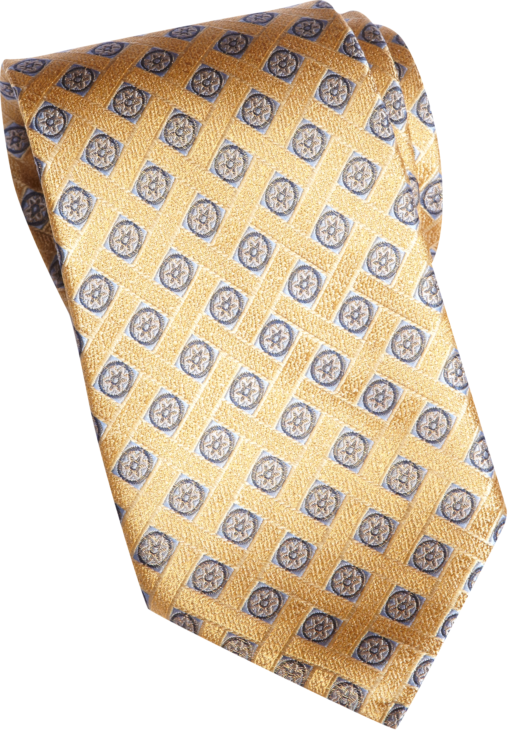 Burma Bibas Yellow Diamond Weave Narrow Tie