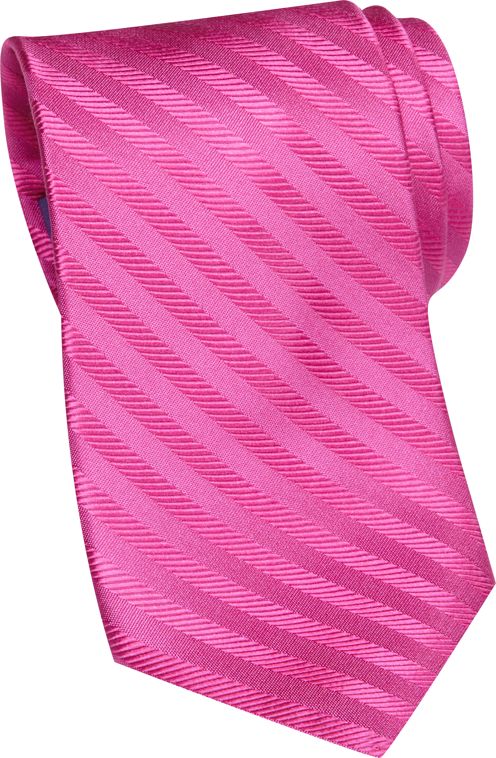 Burma Bibas Fuchsia Woven Stripe Narrow Tie