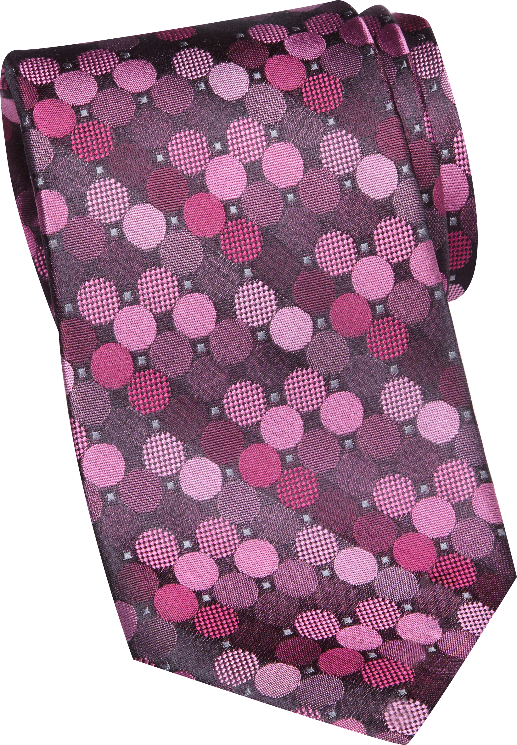 Burma Bibas Wine and Fuchsia Dot Narrow Tie