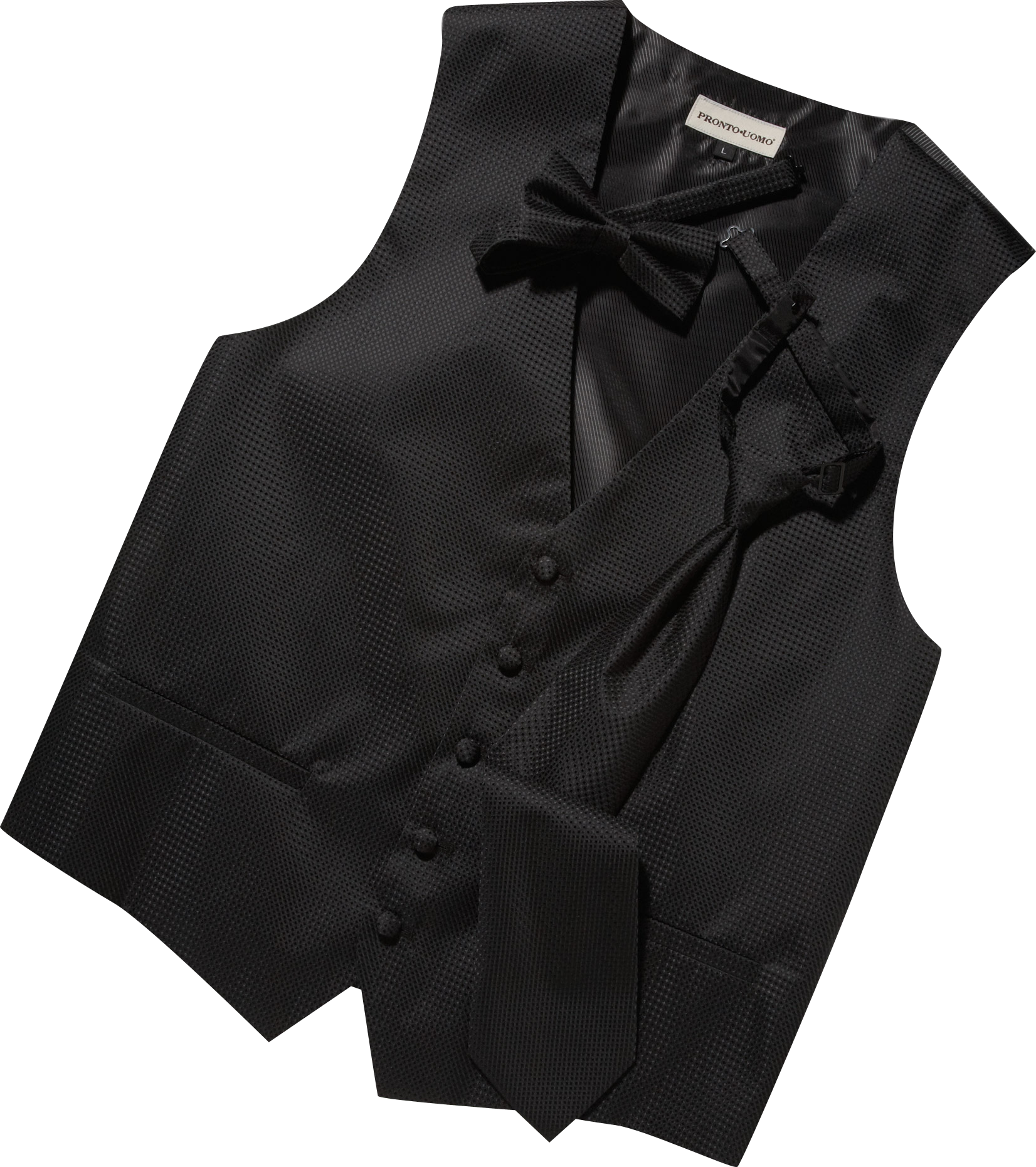 Pronto Uomo Black Formal Vest Set