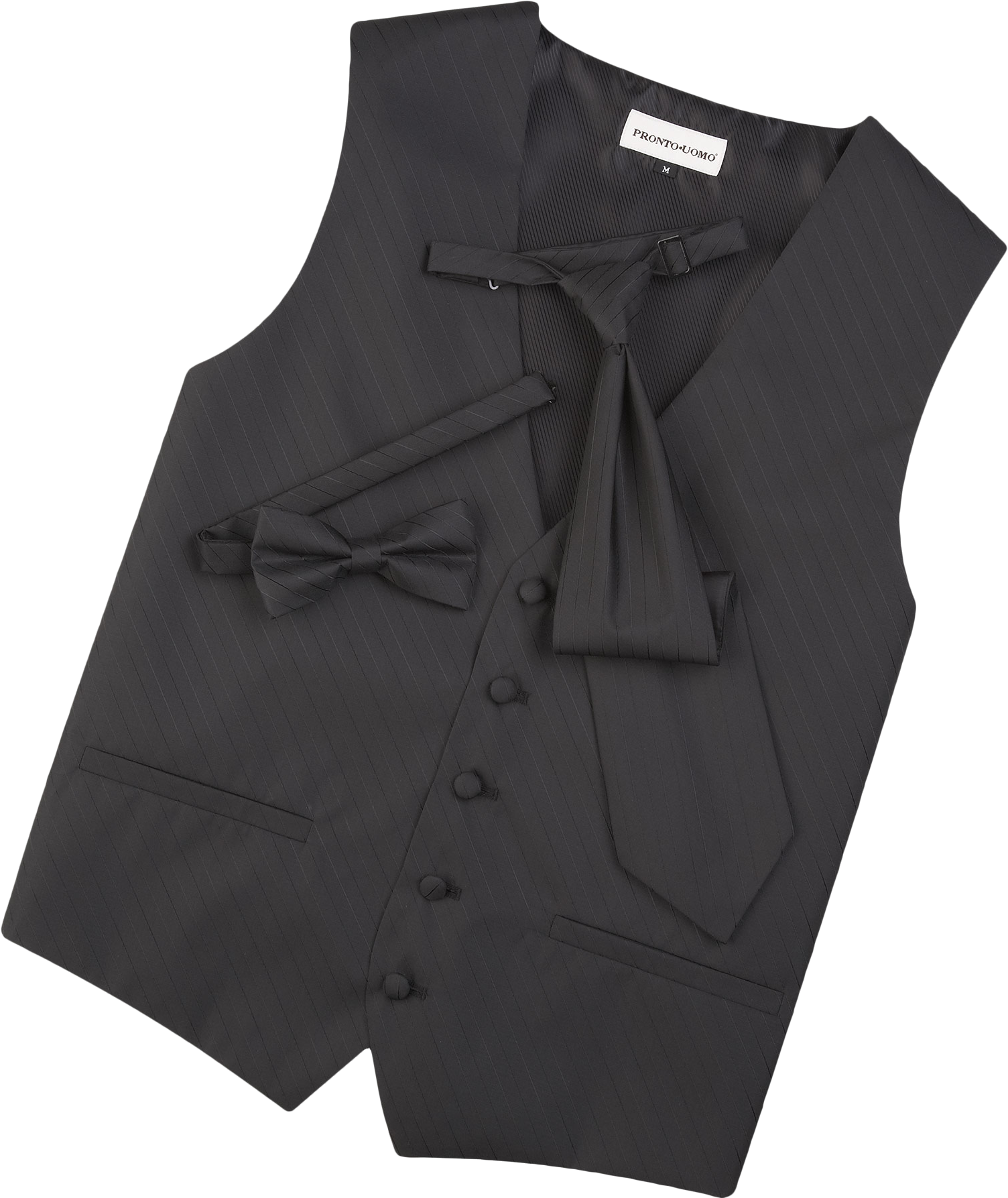 Pronto Uomo Black Stripe Formal Vest