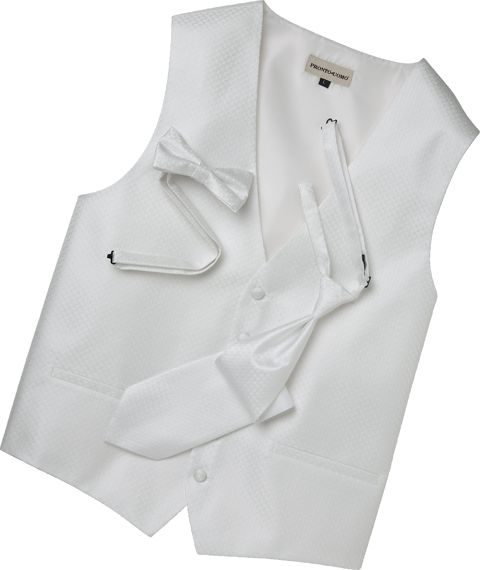 Pronto Uomo Formal White Vest Set