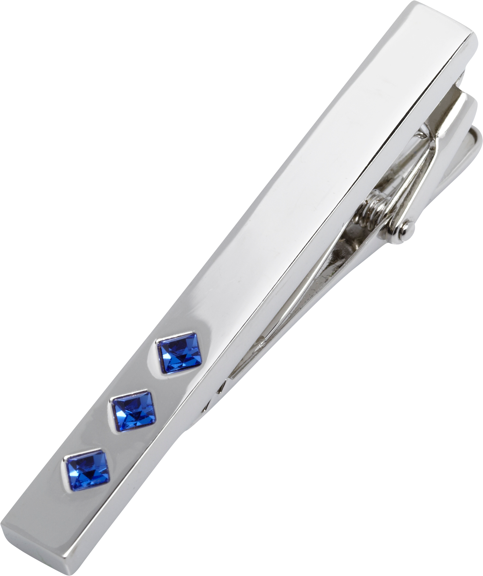 Pronto Uomo Blue and Silver Tie Bar