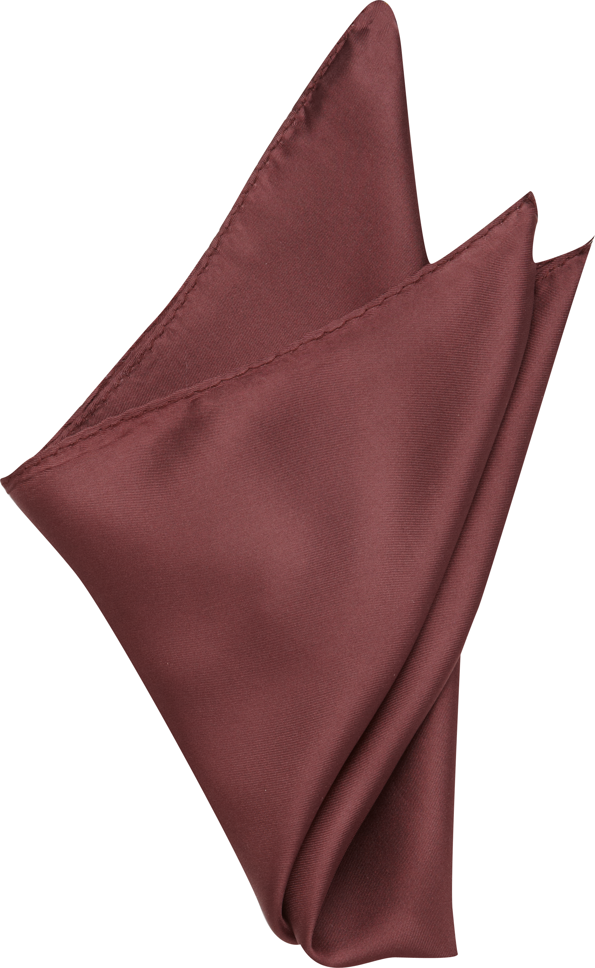 Wine Solid Color Silk Pocket Square