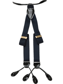 Men's Wearhouse Fancy Big and Tall Navy Silk Braces
