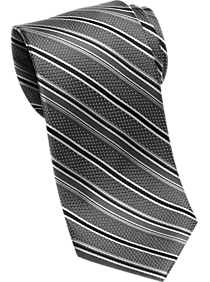 Pronto Uomo Black Stripe Narrow Tie