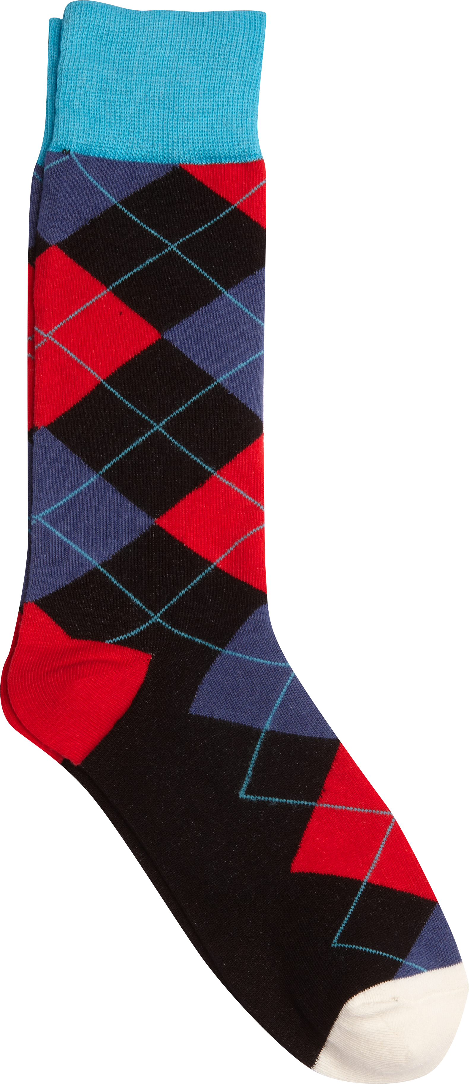 Egara Blue and Red Argyle Socks