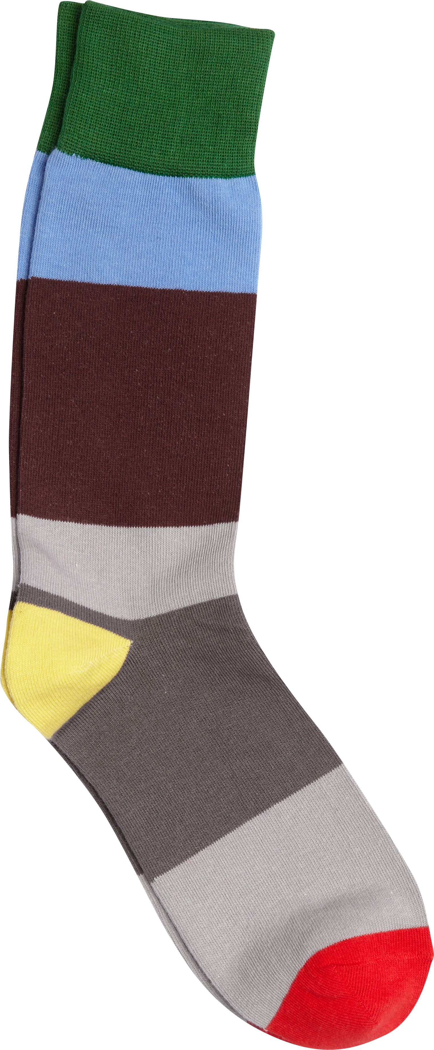 Egara Green, Blue, and Burgundy Color Block Socks