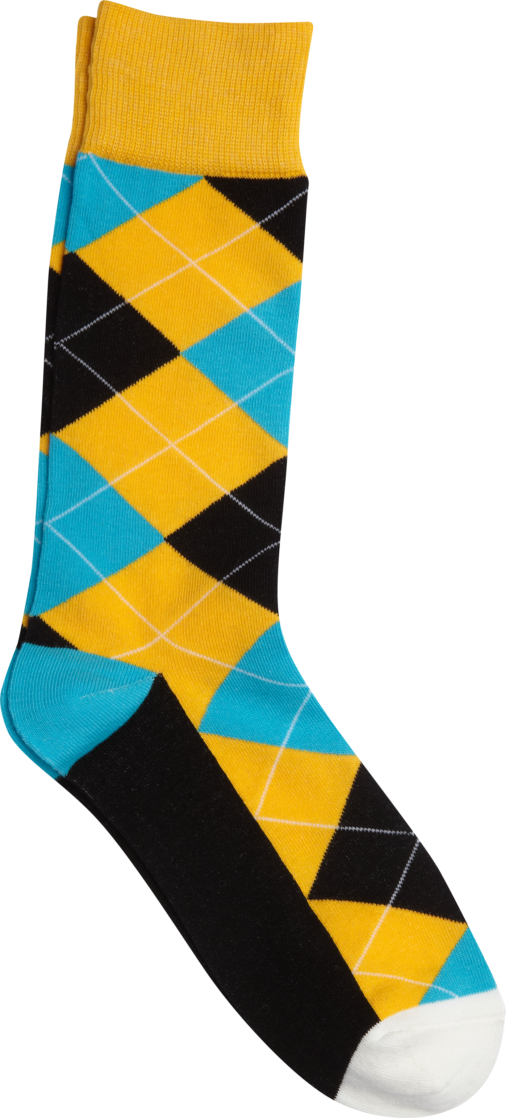 Egara Gold, Blue, and Black Argyle Socks
