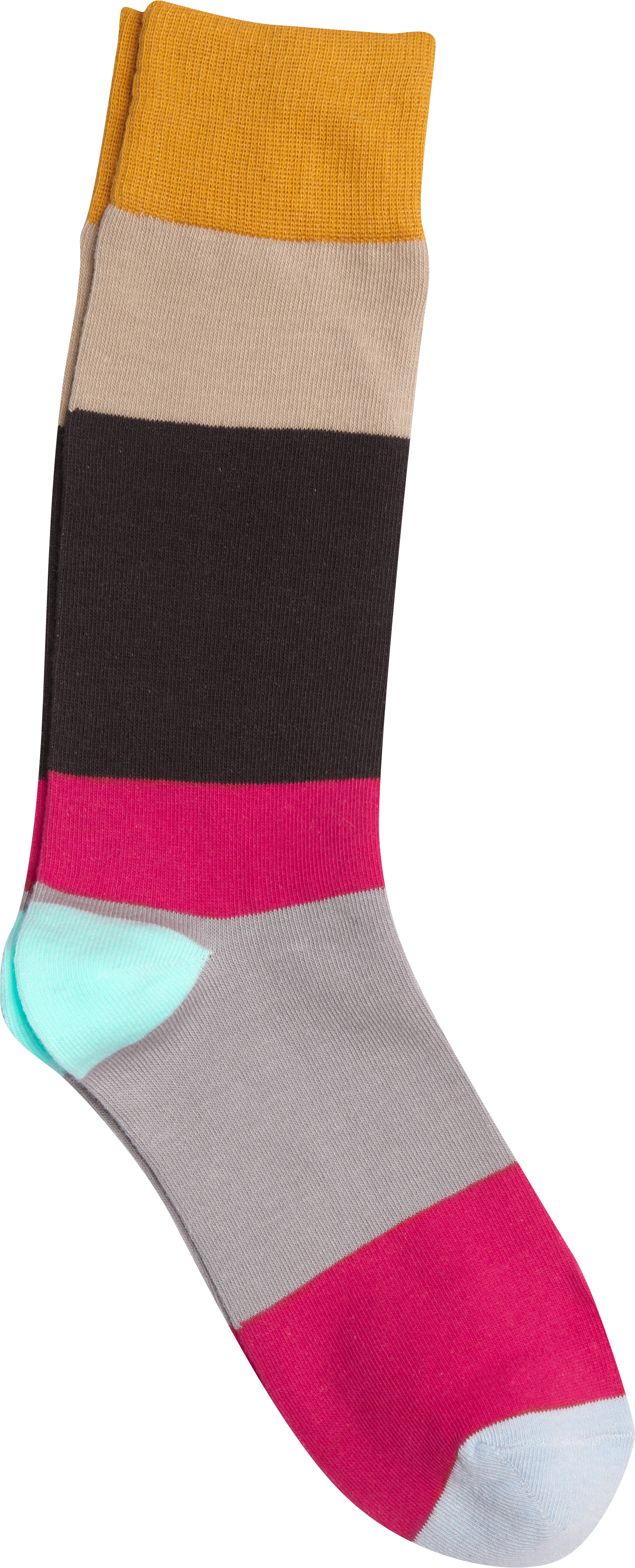 Egara Gold, Taupe, and Black Color Block Socks