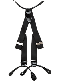 Men's Wearhouse Fancy Black Silk Braces