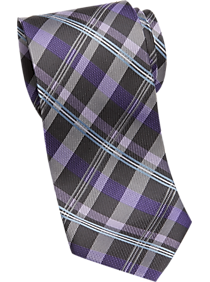 Pronto Uomo Purple Plaid Narrow Tie