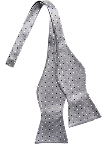 Tommy Hilfiger Gray Polka Dot Bow Tie