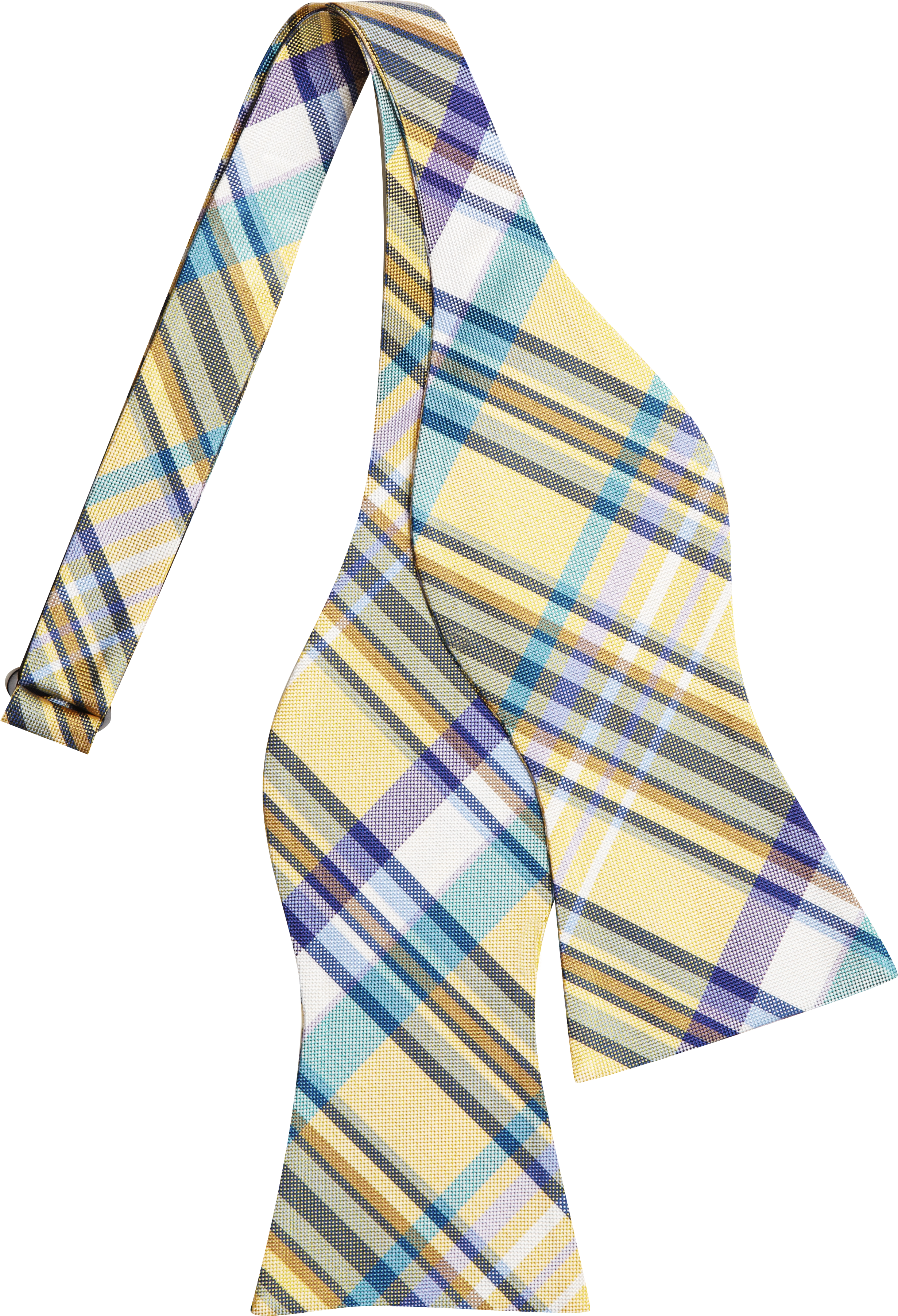 Tommy Hilfiger Yellow Plaid Bow Tie