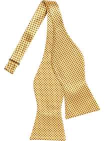 Tommy Hilfiger Yellow and Navy Dotted Bow Tie
