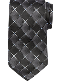 Pronto Uomo Black Check Narrow Tie