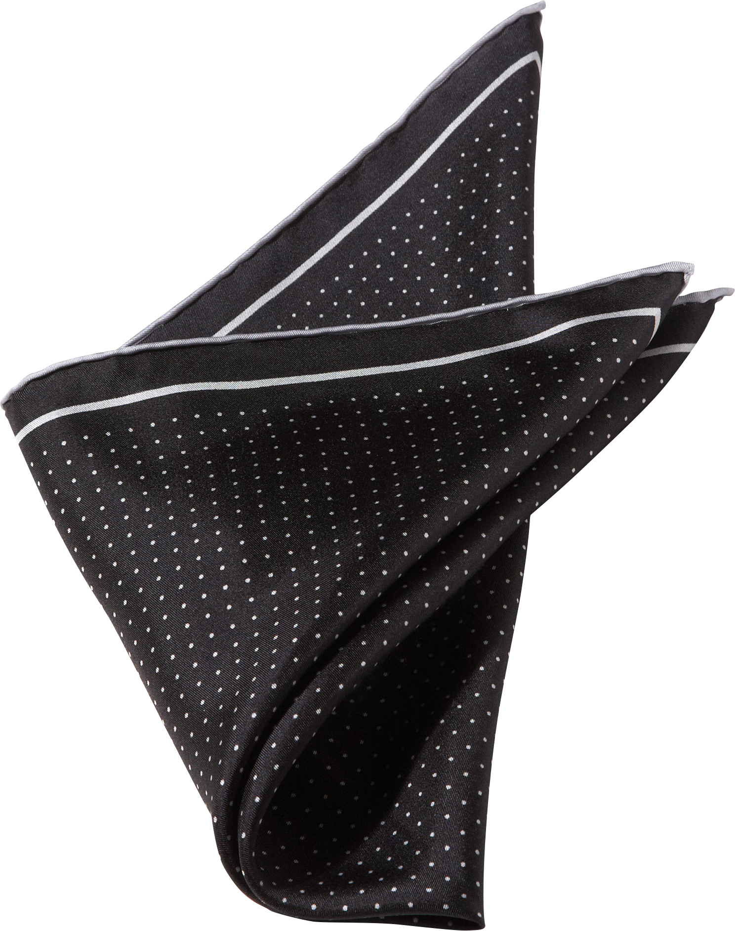 Black Pattern Pocket Silk