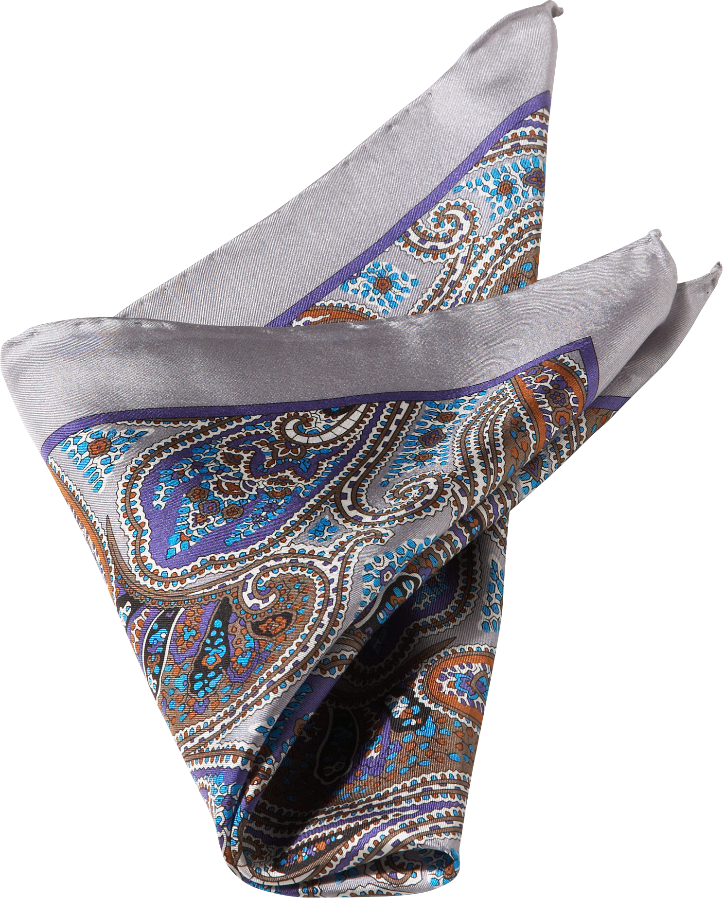Blue Paisley Pocket Silk