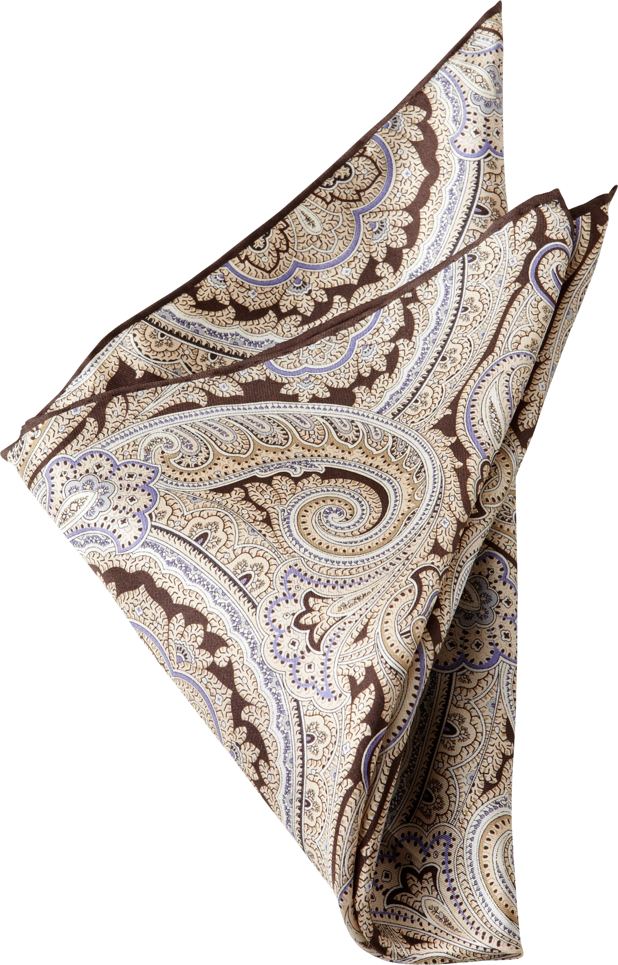 Brown Paisley Fancy Pocket Silk