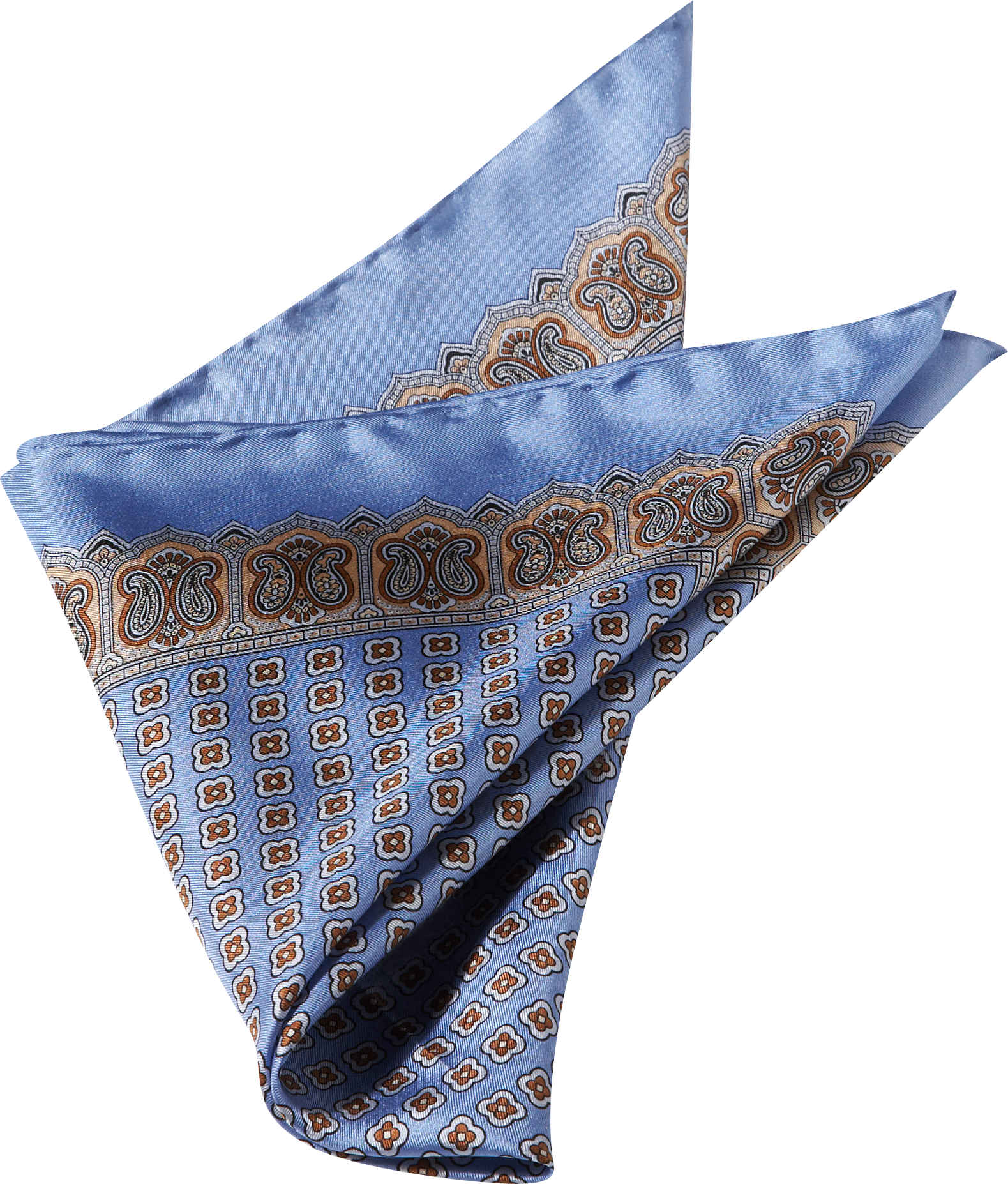 Gold and Blue Pocket Silk