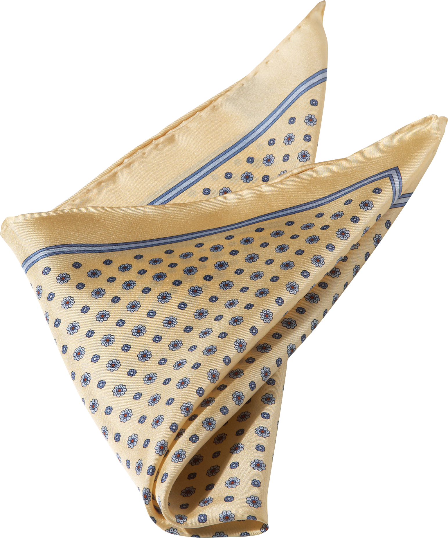 Gold Dot Paisley Pocket Silk