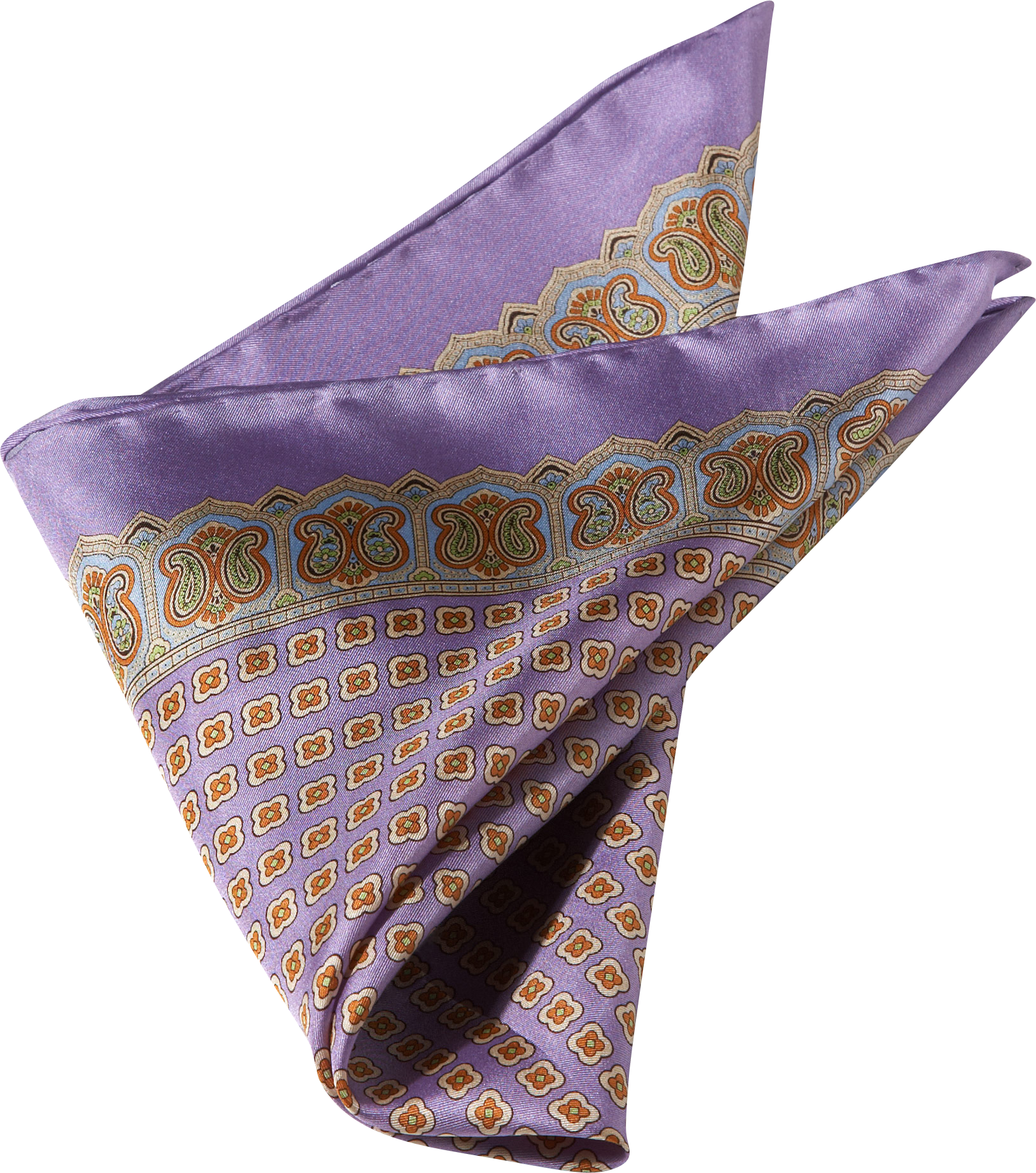 Purple And Gold Pocket Silk