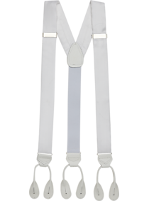 Men's Wearhouse White Big & Tall Silk Formal Braces