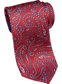 Burma Bibas Red Paisley Narrow Tie