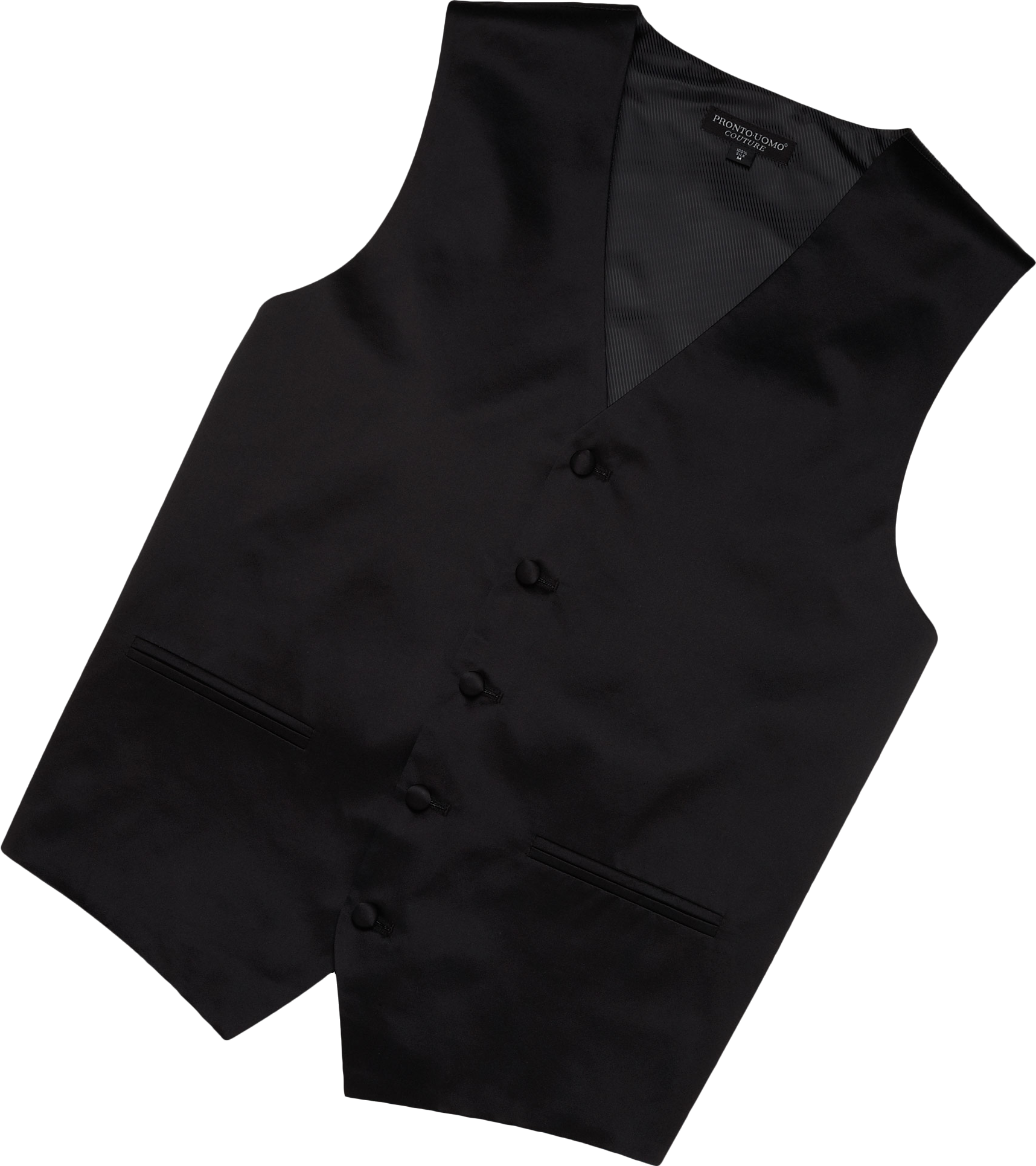 Pronto Uomo Black Silk Vest