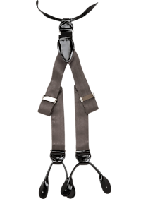 Men's Wearhouse Fancy Gray Silk Suspenders