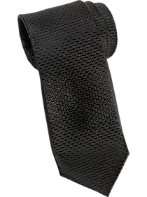 Pronto Uomo Black Houndstooth Skinny Tie