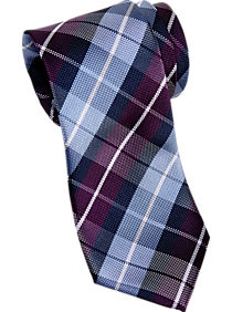 Pronto Uomo Blue & Purple Plaid Skinny Tie