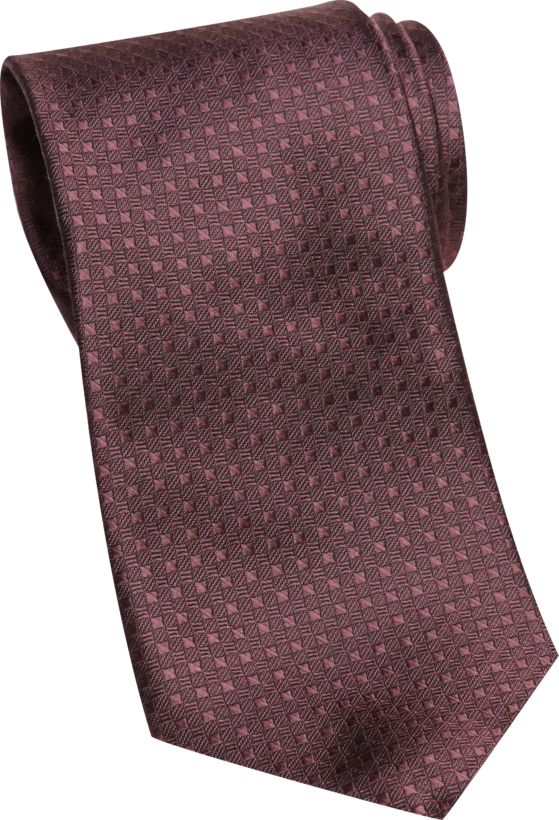 Pronto Uomo Wine Tonal Check Narrow Tie