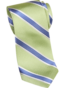 Esquire Light Green and Navy Stripe Narrow Tie