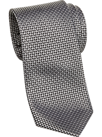 Joseph Abboud Black and Gray Woven Check Narrow Tie