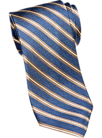 Joseph Abboud Blue & Taupe Stripe Narrow Tie