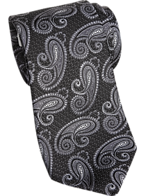 Joseph Abboud Black Paisley Narrow Tie